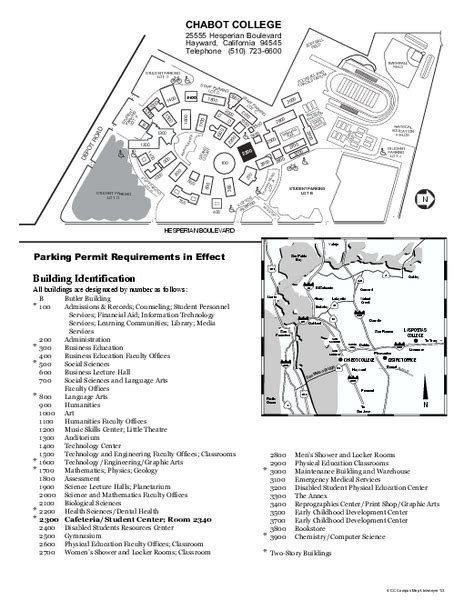 Chabot College Campus Map - 25555 Hesperian Blvd Hayward CA 94545 • mappery