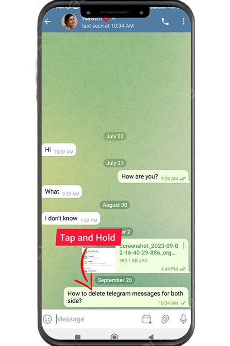 how to delete a telegram message