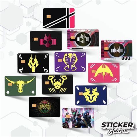 Sticker Anime Kamen Rider Masked Rider Decade Faiz Double Stiker Card