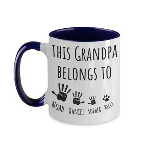 Personalized Grandpa T Mug Two Tone Mugs For Grandad Etsy