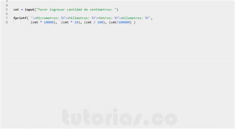 Operadores MatLab Conversion De Centimetros Tutorias Co