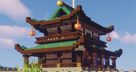 Day 197 Of My Survival Minecraft Finished This Japanese Templehouse What You Guys Think I