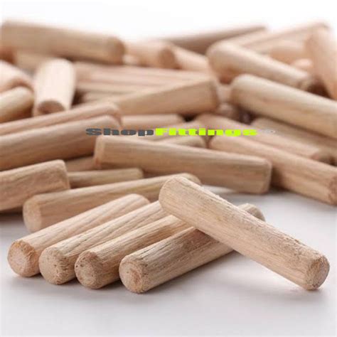 Jual Dowel Kayu Pasak Ulir Pen Stik Bulat Wood Dowels Pin 6 8 10 Mm X