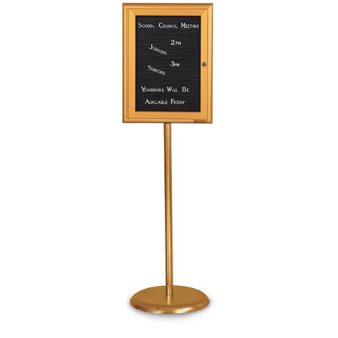 Enclosed Pedestal Letterboards Us Markerboard