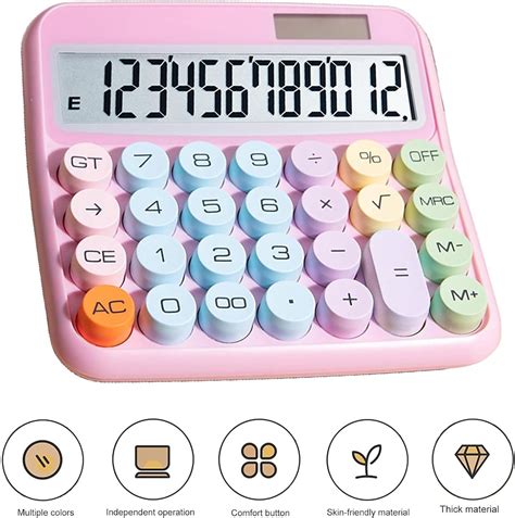 Calculadora de 12 dígitos pantalla LCD extra grande de 5 pulgadas