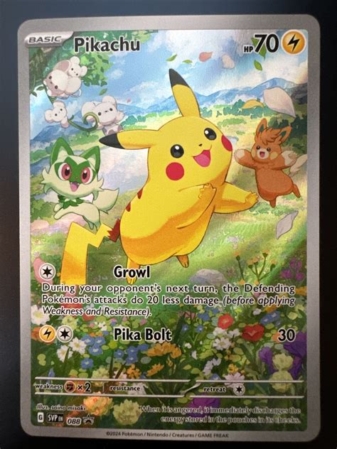 PIKACHU SVP 088 Scarlet Violet Full Art Promo Pokemon Card NM Near