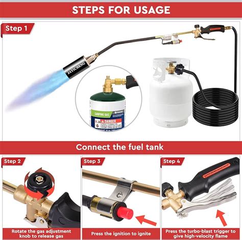 Propane Torch Weed Burner Kit Weed Torch 800 000 BTU Blow Torch With