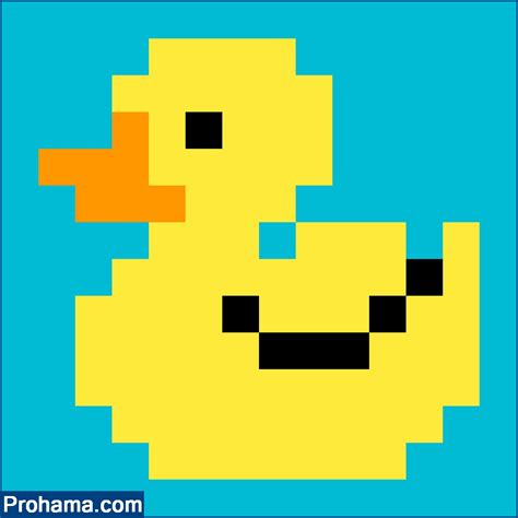 Pixel Art Duck Duck Pixel Art Grid Pixel Art 12x12