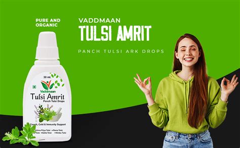 Buy Vaddmaan Tulsi Amrit X Ml Panch Tulsi Ark Drops Pure