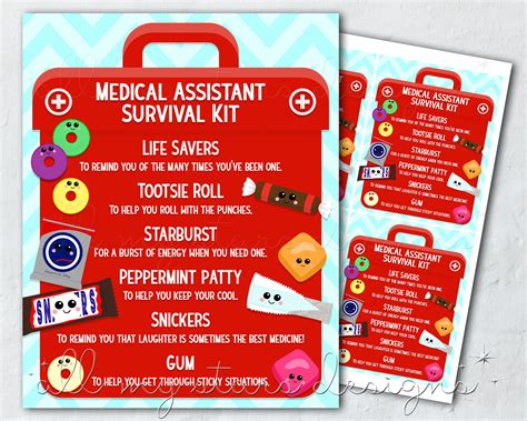 Printable Medical Assistant Survival Kit Tag Instant Etsy