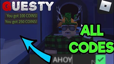 All Codes Guesty Chapter 6 Free Coins Roblox Youtube