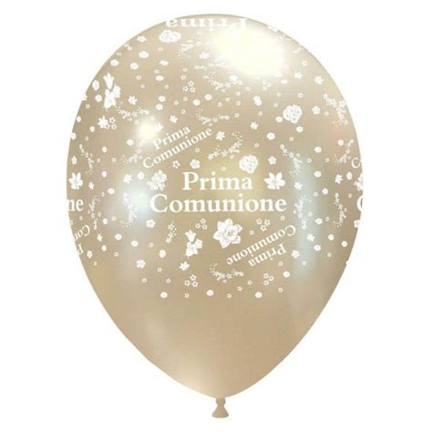 Partycolare Palloncini In Lattice 13 Bianco Perla Metal Stampa Prima