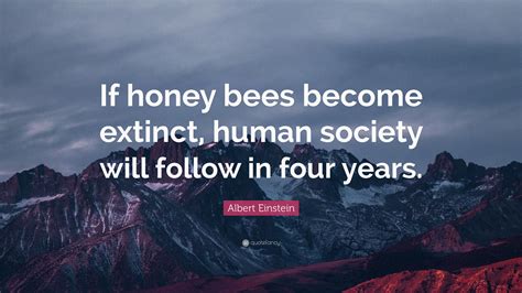 Albert Einstein Quote If Honey Bees Become Extinct Human Society