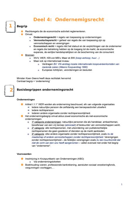 Deel 4 Ondernemingsrecht Inleiding Recht Deel 4 Ondernemigsrecht