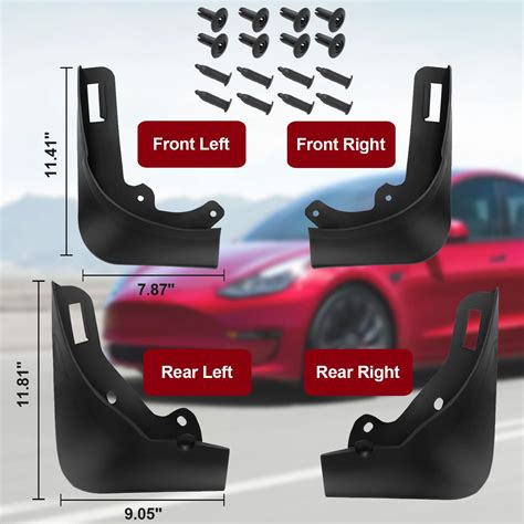 Buy Tesla Model Y Mud Flaps No Drilling Splash Guards Fender Tesla