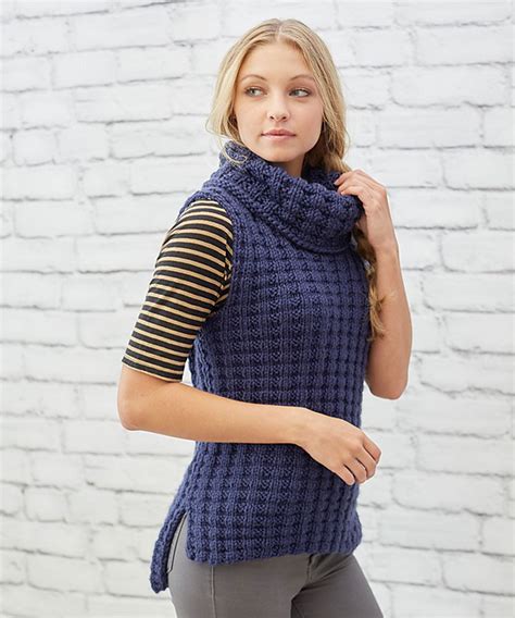 Knitting Patterns Galore Waffle Stitch Vest