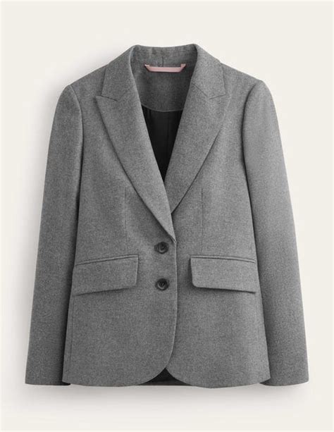 Marylebone Wool Blend Blazer Grey Melange Boden Us