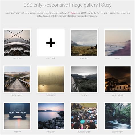 Pure Css Responsive Image Gallery Fribly