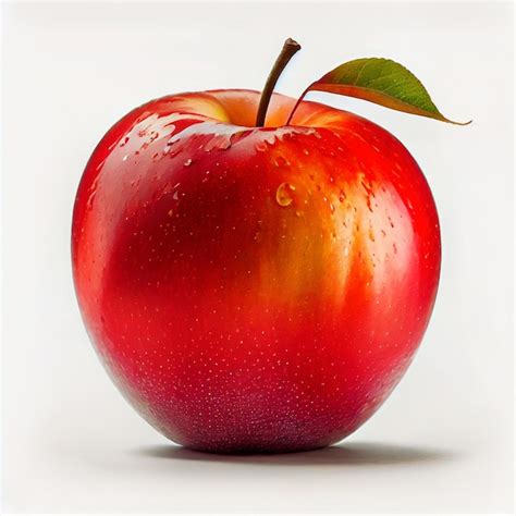 Premium Photo A Red Apple With Water Droplets On It