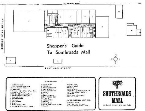 Southroads Mall store map