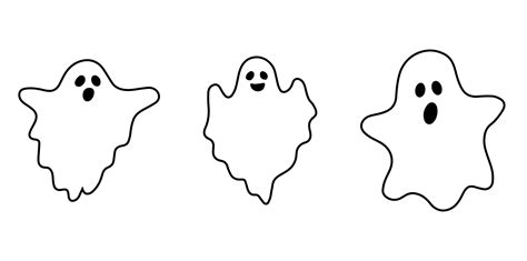 Halloween Ghost Silhouette Set 12984365 Vector Art at Vecteezy