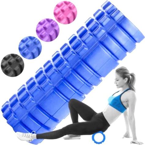 Rolo Liberacao Miofascial Eva Foam Roller Massagem Cor Preto Katatop