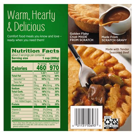 Marie Callender S Beef Pot Pie Frozen Meal Shop Entrees And Sides At H E B