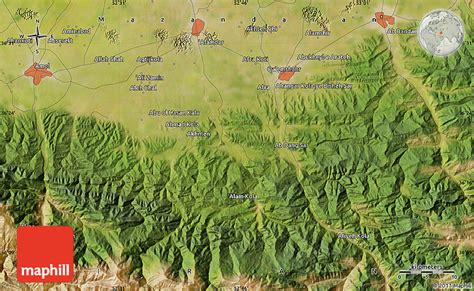 Satellite Map of Āb Dang Sar