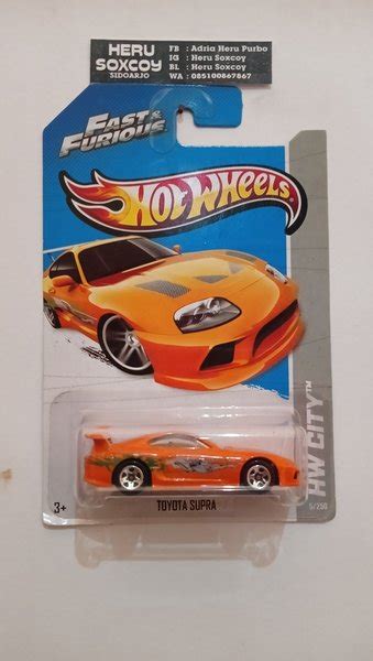 Jual Hot Wheels Hotwheels Fast Furious Toyota Supra Oren Orange Brian