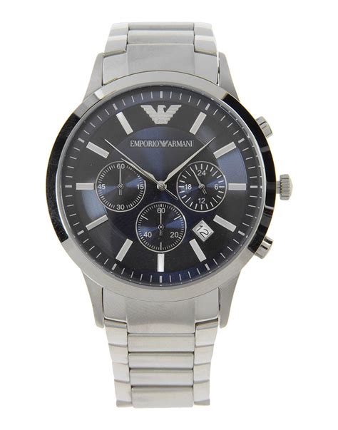 Emporio Armani Wrist Watch In Metallic For Men Lyst