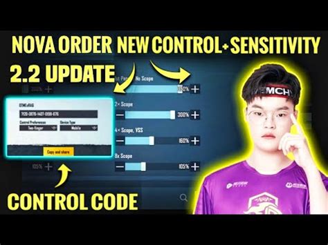 NOVA ORDER New 2 2 Update Sensitivity Code Nova Order Control Code