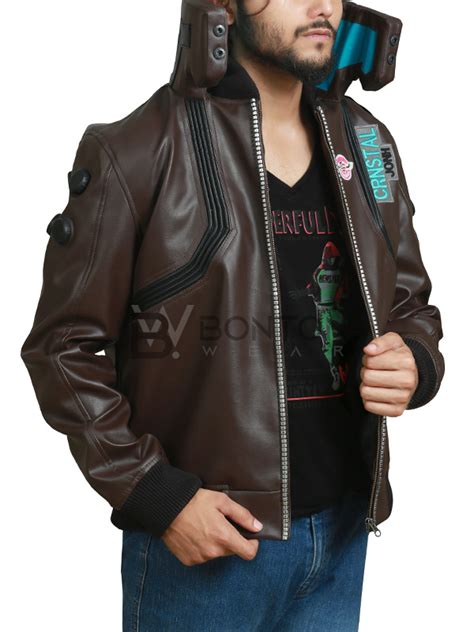 Cyberpunk 2077 Samurai Brown Leather Jacket Bonton Wear