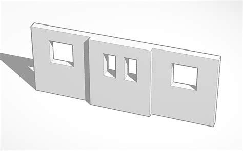 3d Design Wall With Windows 1 Tinkercad