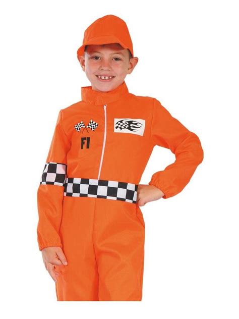 Déguisement Pilote de course enfant Orange Kiabi 33 99