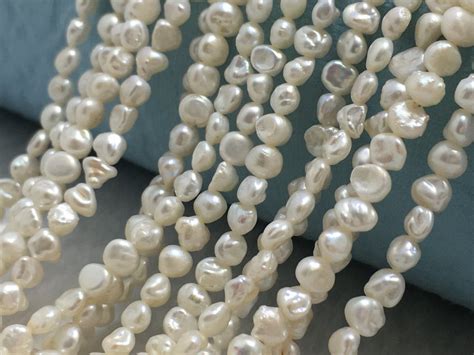 Freshwater Uneven Shape White Mm Pearl Beads Gram At Rs