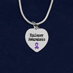 Epilepsy Awareness Heart Necklaces - Etsy