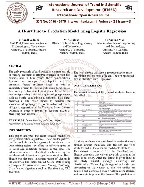 A Heart Disease Prediction Model Using Logistic Regression Pdf