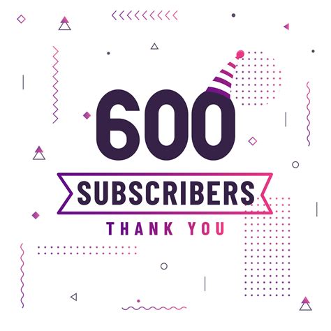 Thank You 600 Subscribers Celebration Modern Colorful Design 10359830