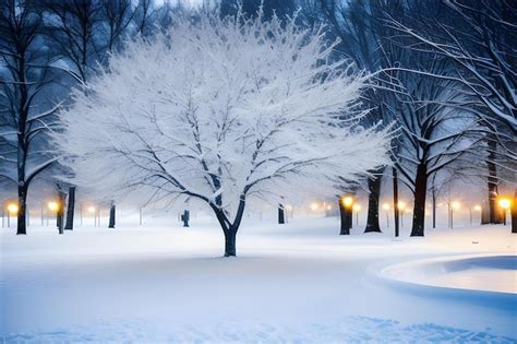 Premium Photo | Snow at night