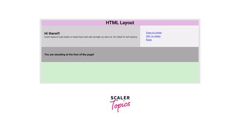 What Is HTML Layout? - Scaler Topics