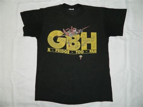 Vintage G B H Tour T Shirt S Hardcore Punk Charged Gbh