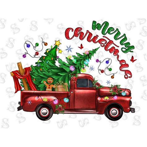 Merry Christmas Red Truck Png Merry Christmas Truck Png Gn Inspire