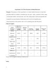 Nitration Of Methyl Benzoate Docx Experiment 12 2A The Nitration Of