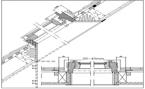 Facade Cutting Sectional Constructive Details Of House Building Dwg