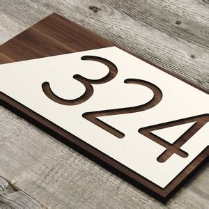 Personalized Wood House Number Sign, Custom Address Number Sign, Porch Address Plaque, Wedding ...