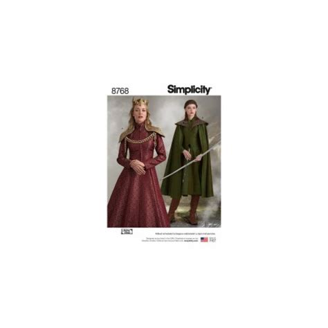 Simplicity Patterns US8768H5 Misses Fantasy Costumes Pattern 1 King