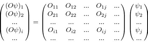 Matrix Representation Of Operators And States