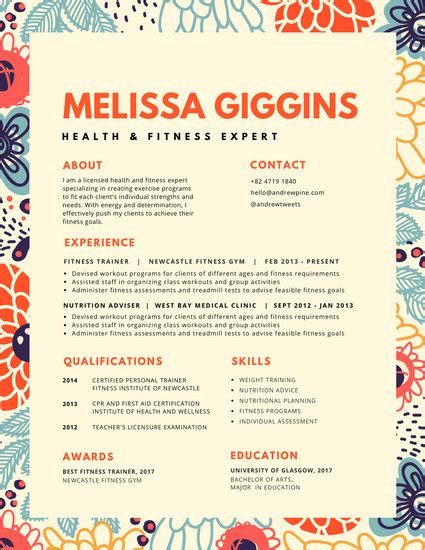 Customize Colorful Resume Templates Online Canva