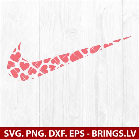 Nike Heart Swoosh Svg Valentines Swoosh Svg Nike Love Svg