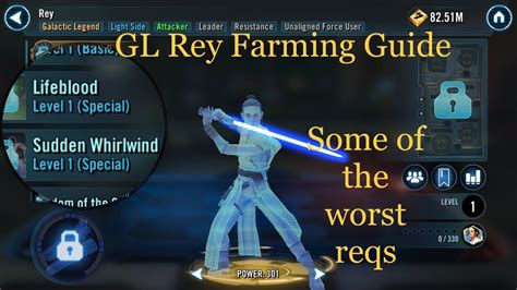 Rey Farming Guide Swgoh Youtube